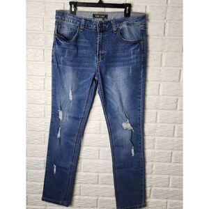 Men's FIRE & RAIN jeans Size 34 x 32 Distressed Straight Stretch